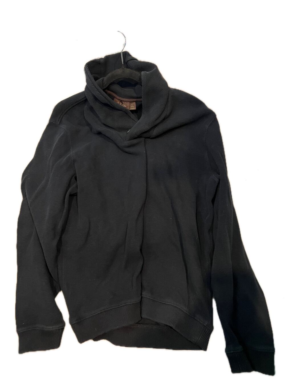 Tasso Elba Mens Black 1/4 Zip Pullover Sweater Large